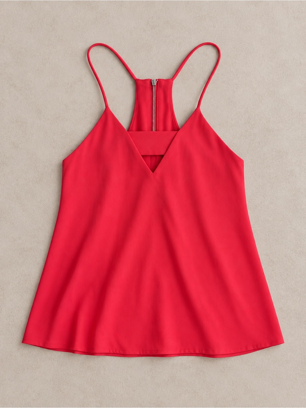 Express Red V-Neck Spaghetti Strap Camisole